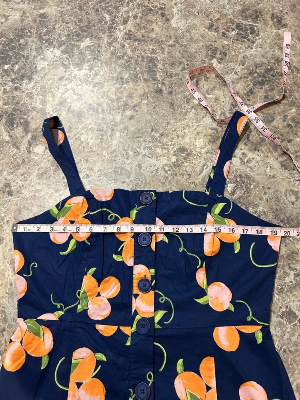 ModCloth Peach Fruit Dress NWT 14 - Picture 5 of 8